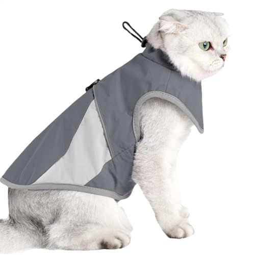 Cat Wintermantel, Outdoor Kitten, 35,6 cm (14 Zoll), tragbar, niedlich, wasserfest, kaltes Wetter, Outfit, Warmes Gerät für Haustiere, Jacke für kleine Hunde von Bsbkoj