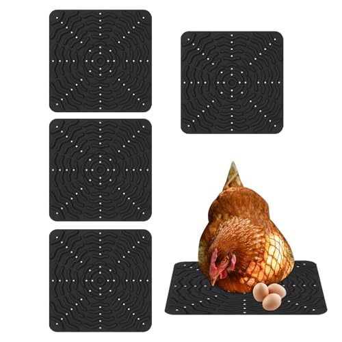 Chicken Nesting Pads, 4 Pack Silikon Nesting Box Liners, Washable Soft Bedding Mat for Laying Hens, Ducks, Roosting Chicks, Brooders, Coop Zubehör, 30 x 30 cm von Bsbkoj