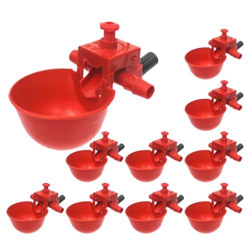 Chicken Water Cups, Automatic Poultry Water with Adjustable Drinker, Chicken Watering System for Chicks, Ducks, Geese, Turkeys, Rabbits, Small Farm Animals von Bsbkoj