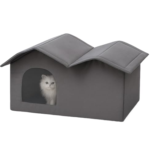 Cooling Cat House, Sturdy Outdoor Pet Shelter mit abnehmbarem Cooling Interior, komfortable Höhle für Katzen, Kitten, kleine Hunde und Puppies für heißes Wetter zu Hause von Bsbkoj