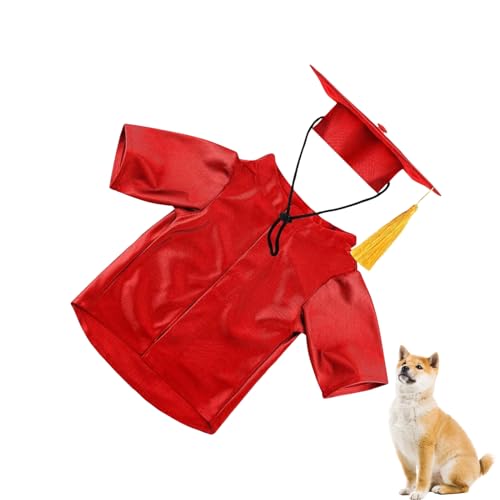 Dog Graduation Outfit, Washable Pet Costume Set, 25/20/5 Centimeters Adorable Shirt Gown with Tassel, Reusable Clothes for Small Breeds, Puppy and Kitten Celebration Dog Graduation Outfit, Washable Pet Costume Set, 25/20/5 Centimeters Adorable Shirt Gown with Tassel, Reusable Clothes for Small Breeds, Puppy and Kitten Celebration von Bsbkoj