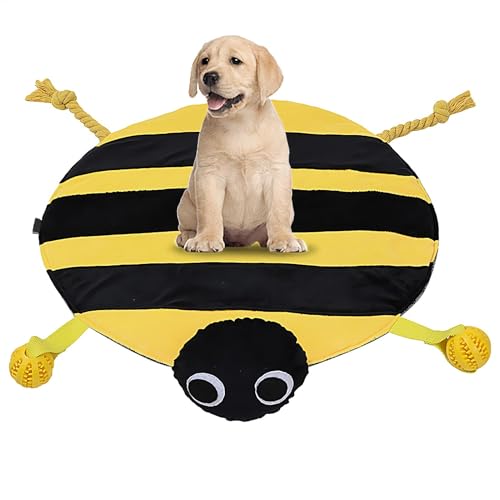 Dog Sniffing Matte, buntes Bunny Feeding Pad, Interaktives Slow Feeder for Training, Engaging Play Mat mit Pull-Rope & Food Leaking Ball for Puppies & Adult Dogs von Bsbkoj
