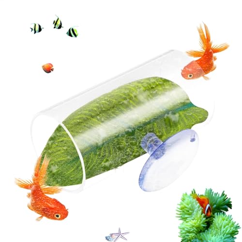 Fish Tunnel Aquarium, Aquarium Decor Betta Tunnels Cave Toys, 3.07x1.57 inches Adorable Fish Tank Accessories Swim Tube Acrylic Shelter with Leaf Pad for Spawning Breeding Resting Fish Tunnel Aquarium, Aquarium Decor Betta Tunnels Cave Toys, 3.07x1.57 inches Adorable Fish Tank Accessories Swim Tube Acrylic Shelter with Leaf Pad for Spawning Breeding Resting von Bsbkoj