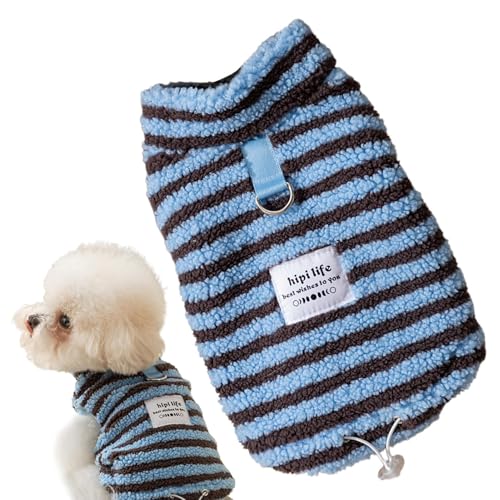 Gestreifter Hundepullover – warmer Fleece-Pullover für kleine und mittelgroße Haustiere mit weichem Stoff für Winterkomfort, leicht zu tragender Pullover-Design, niedliche Kostüme, Urlaubsspaziergänge Gestreifter Hundepullover – warmer Fleece-Pullover für kleine und mittelgroße Haustiere mit weichem Stoff für Winterkomfort, leicht zu tragender Pullover-Design, niedliche Kostüme, Urlaubsspaziergänge von Bsbkoj