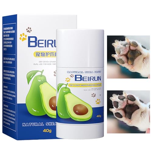 Hundepfotenbalsam, 40 g Hundepfotenwachs, natürliche Creme für Pfotenschutz, Haustiernasenpfotenbalsam, Pfotenberuhiger, effektive Haustier-Fußpflege, Pfotenwachs für trockene Pfoten, natürlicher Hundepfotenbalsam, 40 g Hundepfotenwachs, natürliche Creme für Pfotenschutz, Haustiernasenpfotenbalsam, Pfotenberuhiger, effektive Haustier-Fußpflege, Pfotenwachs für trockene Pfoten, natürlicher von Bsbkoj