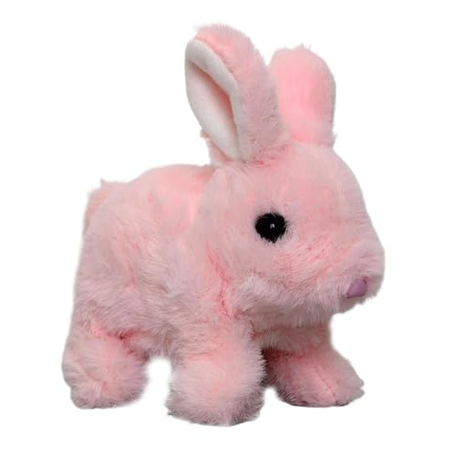 Interactive Bunny Stuffed Animal, Realistic Electronic Plush Rabbit Toy, 6.3x5.12 Inches, Soft Animated Pet, Wiggling Ears Twitching Nose, Adorable Hopping Bunny for Kids, Playtime von Bsbkoj