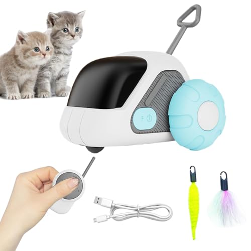 Interactive Cat Toy, Pet Toy Intelligent Lightweight Stimulation Rechargeable Hunting Instinct Cat for All Breeds, Indoor, 3.31x2.91x2.68 Inches, Blue, Orange Interactive Cat Toy, Pet Toy Intelligent Lightweight Stimulation Rechargeable Hunting Instinct Cat for All Breeds, Indoor, 3.31x2.91x2.68 Inches, Blue, Orange von Bsbkoj