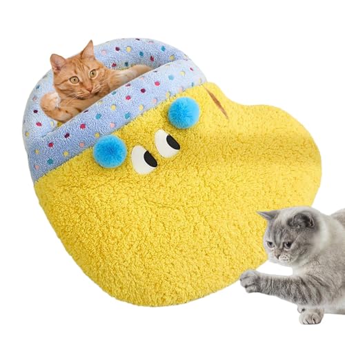 Katze Schlafsack - 23,62 x 22,05 Zoll gemütliches warmes Hundehöhlenbett mit geschlossenem Kissen für den Gebrauch im Freien im Freien, Haustiernest für Fußbodenbalkon Wohnung Schlafzimmer Büro Reisek Katze Schlafsack - 23,62 x 22,05 Zoll gemütliches warmes Hundehöhlenbett mit geschlossenem Kissen für den Gebrauch im Freien im Freien, Haustiernest für Fußbodenbalkon Wohnung Schlafzimmer Büro Reisek von Bsbkoj