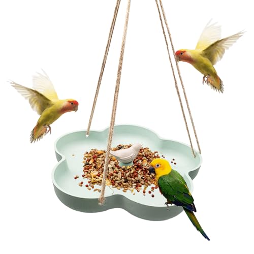 Large Bird Feeder Tray, Eco Friendly Hanging Bird Feeder, Multi-Functional Outdoor Wildlife Water Bowl for Backyard, Garden, and Balcony, 9.05 Inches, Silver Large Bird Feeder Tray, Eco Friendly Hanging Bird Feeder, Multi-Functional Outdoor Wildlife Water Bowl for Backyard, Garden, and Balcony, 9.05 Inches, Silver von Bsbkoj