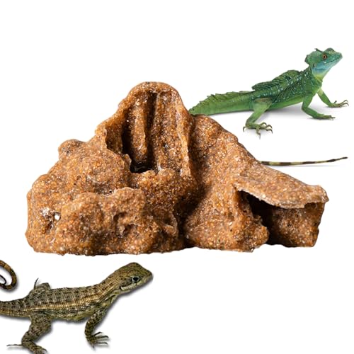 Reptile Cave, Terrarium Resin Rock Hide Out, 15,9 x 8,9 x 8,5 cm, multifunktional, Basking Shelter, Fischtank-Setup, Landschaftszubehör für Gecko, Bearded Dragon, Amphibians Reptile Cave, Terrarium Resin Rock Hide Out, 15,9 x 8,9 x 8,5 cm, multifunktional, Basking Shelter, Fischtank-Setup, Landschaftszubehör für Gecko, Bearded Dragon, Amphibians von Bsbkoj
