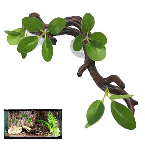 Snake Climbing Branch, Realistic Tree Branch with Leaves, 11.42x8.66 Inches, Reptile Enrichment Toy, Snake Enclosure Décor, Terrarium Accessory for Lizards, Geckos, Bearded Dragons Snake Climbing Branch, Realistic Tree Branch with Leaves, 11.42x8.66 Inches, Reptile Enrichment Toy, Snake Enclosure Décor, Terrarium Accessory for Lizards, Geckos, Bearded Dragons von Bsbkoj