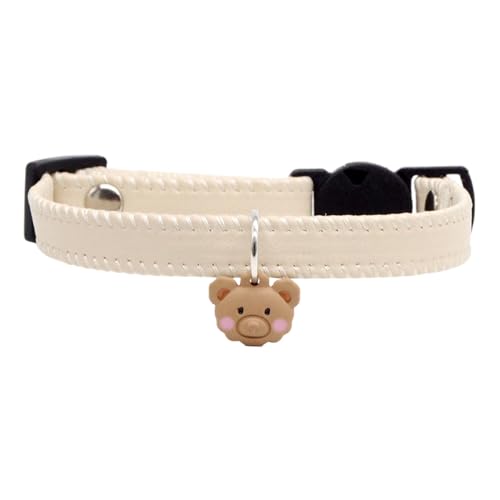 Verstellbares Welpenhalsband, niedlicher Bären-Anhänger, verstellbares Haustier-Halsband, Schnellverschluss-Hundehalsband, Kunstleder-Hundehalsband, Sicherheitsschnalle, Hundehalsband, Verstellbares Welpenhalsband, niedlicher Bären-Anhänger, verstellbares Haustier-Halsband, Schnellverschluss-Hundehalsband, Kunstleder-Hundehalsband, Sicherheitsschnalle, Hundehalsband, von Bsbkoj