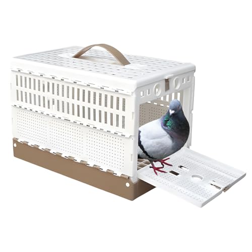 Vogelkäfig - 12,6 Zoll Faltbare tragbare Vogelträgerin für Innen- und Außentraining, Domestizierung, Transport, Gartengebrauch, Reisen, Volksbetreuung, Wettbewerb mit Secure Lock von Bsbkoj
