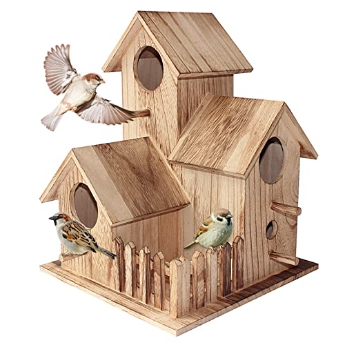 3 StüCk Nistkasten VöGel, 20*15*15cm-VogelhäUschen, HöLzerne Vogel Nistkasten Bausatz, Einflugloch Zum AufhäNgen, Vogelhaus Mit StäNder Wetterfest, Nistkasten FüR Meisen & KleinvöGel (retro) 3 StüCk Nistkasten VöGel, 20*15*15cm-VogelhäUschen, HöLzerne Vogel Nistkasten Bausatz, Einflugloch Zum AufhäNgen, Vogelhaus Mit StäNder Wetterfest, Nistkasten FüR Meisen & KleinvöGel (retro) von Bseical