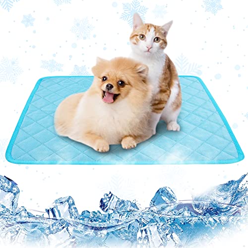Kühlmatte Hund Selbstkühlend, Hundekühlmatte Selbstkühlend, Kühlmatte für Hunde Ungiftig, Kühldecke Bett Kühlung Hundekühlmatten Kühlkissen für Hund & Katze Haustier Abkühlung Sommer Rutschfest (XL) von Bseical