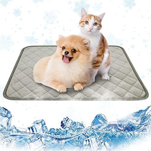 Kühlmatte Hund Selbstkühlend, Hundekühlmatte Selbstkühlend, Kühlmatte für Hunde Ungiftig, Kühldecke Bett Kühlung Hundekühlmatten Kühlkissen für Hund & Katze Haustier Abkühlung Sommer Rutschfest (XL) von Bseical