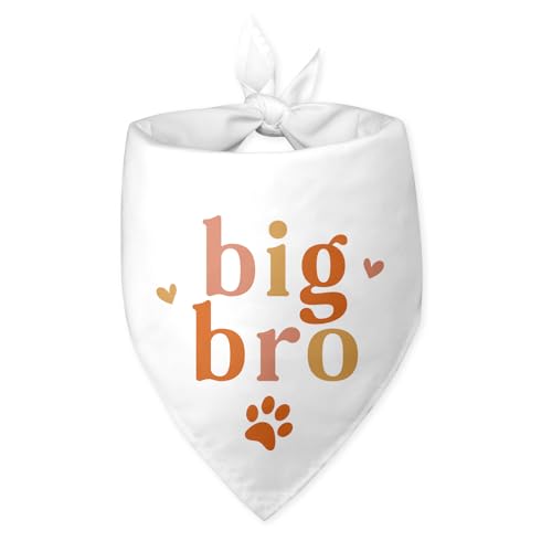Big Bro Hundehalstuch, Baby-Ankündigung, Hundehalstuch, Weiß, Hundehalstuch, Schwangerschaftsankündigung, Foto-Requisite, Haustier-Schal, Zubehör für Haustier-Hundeliebhaber, Geschenke Big Bro Hundehalstuch, Baby-Ankündigung, Hundehalstuch, Weiß, Hundehalstuch, Schwangerschaftsankündigung, Foto-Requisite, Haustier-Schal, Zubehör für Haustier-Hundeliebhaber, Geschenke von Bsicuvaek
