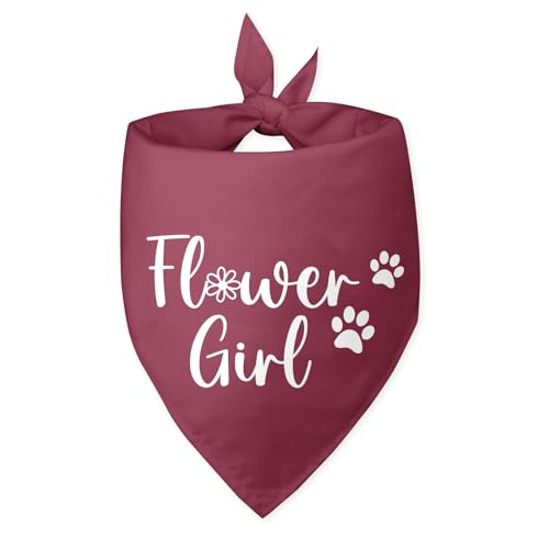 Halstücher für Blumenmädchen, Mädchen, Blumenmuster, für Hochzeit, Welpen, Bandana, rotes Hundehalstuch, Verlobungsgeschenk, lustiges Hundehalstuch, Hochzeitsfoto-Requisite, Haustier-Schal, Zubehör Halstücher für Blumenmädchen, Mädchen, Blumenmuster, für Hochzeit, Welpen, Bandana, rotes Hundehalstuch, Verlobungsgeschenk, lustiges Hundehalstuch, Hochzeitsfoto-Requisite, Haustier-Schal, Zubehör von Bsicuvaek