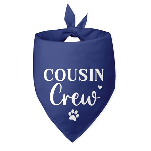 Hundehalstuch, Motiv: Cousin Crew, Baby-Ankündigung, blaues Hundehalstuch, lustig, niedlich, Foto-Requisite, Haustier-Schal, Zubehör für Haustier-Hundeliebhaber, Geschenke Hundehalstuch, Motiv: Cousin Crew, Baby-Ankündigung, blaues Hundehalstuch, lustig, niedlich, Foto-Requisite, Haustier-Schal, Zubehör für Haustier-Hundeliebhaber, Geschenke von Bsicuvaek