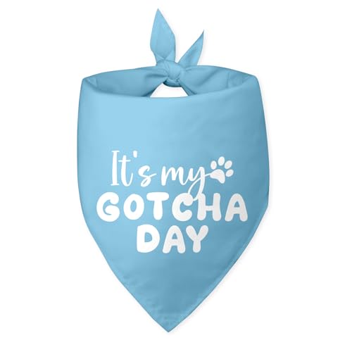 Hundehalstuch, Motiv: It's My Gotcha Day, blaues Hundehalstuch, Haustier-Halstuch, lustig, niedliches Hundehalstuch, Foto-Requisite, Haustier-Schal, Zubehör für Hundeliebhaber, Geschenke von Bsicuvaek