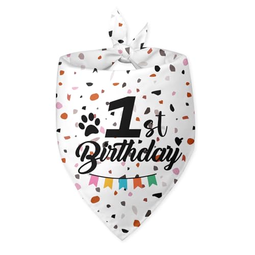 Hundehalstuch für den 1. Geburtstag, für den ersten Geburtstag, für Welpen, 1. Geburtstag, für Jungen und Mädchen, lustiges Hunde-Halstuch, Foto-Requisite, Haustier-Schal, Zubehör für Hundeliebhaber, Hundehalstuch für den 1. Geburtstag, für den ersten Geburtstag, für Welpen, 1. Geburtstag, für Jungen und Mädchen, lustiges Hunde-Halstuch, Foto-Requisite, Haustier-Schal, Zubehör für Hundeliebhaber, von Bsicuvaek