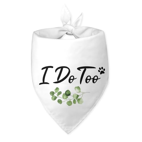 I Do Too Hundehalstuch, Hochzeits-Bandana, weißes Hundehalstuch, Verlobungsgeschenk, lustiges Hundehalstuch, Hochzeitsfoto-Requisite, Haustier-Schal, Zubehör für Haustier-Hundeliebhaber, Geschenke I Do Too Hundehalstuch, Hochzeits-Bandana, weißes Hundehalstuch, Verlobungsgeschenk, lustiges Hundehalstuch, Hochzeitsfoto-Requisite, Haustier-Schal, Zubehör für Haustier-Hundeliebhaber, Geschenke von Bsicuvaek
