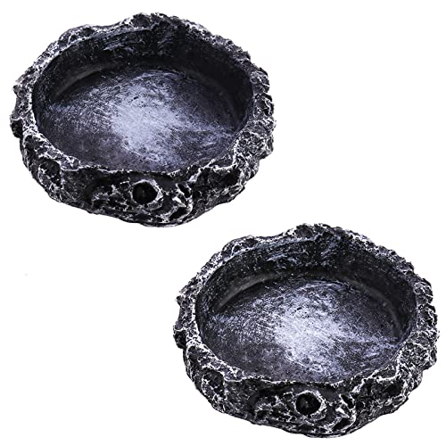 Bssowe 2 Stück Reptile Näpfe, Corner Water Dish, Reptile Feeder Dish, Wassernapf Reptilien, Reptilien Fressnapf, Kunstharz, für Reptilien, Schildkröte, Eidechse, Frosch, Spinne, Skorpion, Schlange Bssowe 2 Stück Reptile Näpfe, Corner Water Dish, Reptile Feeder Dish, Wassernapf Reptilien, Reptilien Fressnapf, Kunstharz, für Reptilien, Schildkröte, Eidechse, Frosch, Spinne, Skorpion, Schlange von Bssowe
