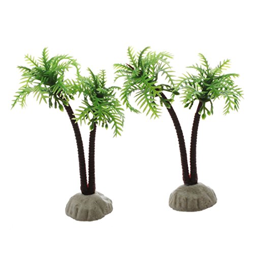 Bstepompre 2 x künstliche Gras/Wasserpflanze aus Kunststoff, Dekoration für Aquarien, Kokosnussbaum-Design Bstepompre 2 x künstliche Gras/Wasserpflanze aus Kunststoff, Dekoration für Aquarien, Kokosnussbaum-Design von Bstepompre