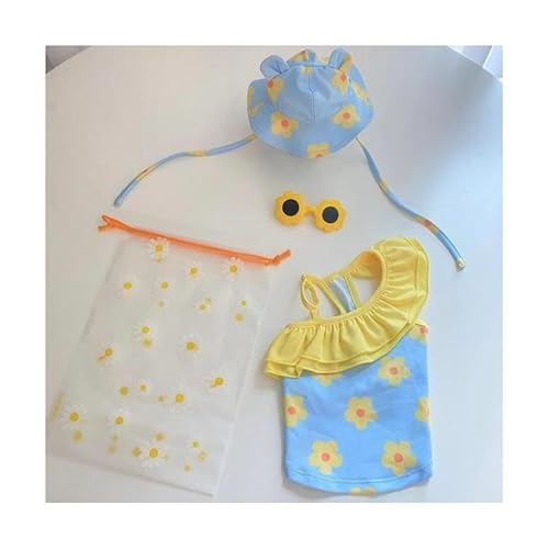 Sommerkleidung für Haustiere Bademode Sling Bikini Hund Atmungsaktive Weste Badeanzug Blumenmuster Camisole Hängerrock für Doggy Meer Strand Outfit für kleine Hunde, Katzen Sommerkleidung für Haustiere Bademode Sling Bikini Hund Atmungsaktive Weste Badeanzug Blumenmuster Camisole Hängerrock für Doggy Meer Strand Outfit für kleine Hunde, Katzen von BtpOuy