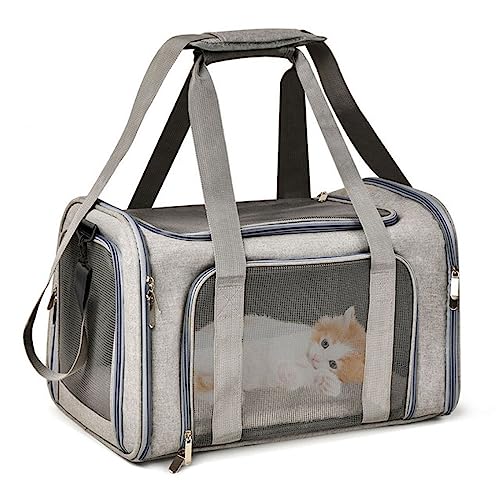 Tragbare Katze Welpe Tasche Atmungsaktiv Mesh Hund Tragetasche Haustier Reise Tragetasche Welpen Kitty Kaninchen Sichere Sling Bag Carrier für Haustier Outdoor Reisen Wandern für Welpen Mittlere Katzen von BtpOuy