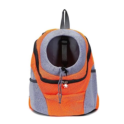 Tragbare Katze Welpe Tasche Atmungsaktiv Mesh Katze Doppel Schulter Tragetasche Tragbarer Rucksack Hundetrage Kordelzug Design Reiserucksack für Kleine Hunde Hund für Welpen Mittlere Katzen von BtpOuy