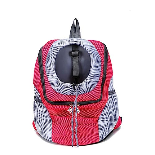 Tragbare Katze Welpe Tasche Atmungsaktiv Mesh Katze Doppel Schulter Tragetasche Tragbarer Rucksack Hundetrage Kordelzug Design Reiserucksack für Kleine Hunde Hund für Welpen Mittlere Katzen von BtpOuy