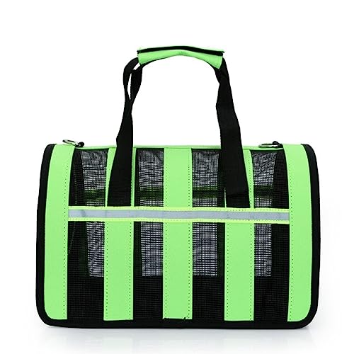 Tragbare Katze Welpe Tasche Haustier Reise Tragetasche Kleine Hund Katze Gestreiftes Muster Reisetasche Atmungsaktiv Panorama Faltbarer Stoff Haustier Tragetasche für Kleine Katze Hund für Welpen Mittlere Katzen von BtpOuy