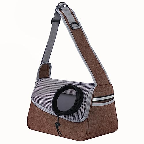 Tragbare Katze Welpe Tasche Haustier Reise Umhängetasche Front Kordelzug Design Atmungsaktive Haustier Sling Carrier Verstellbare Tragetasche für Kleine Hunde Mittlere Katzen für Welpen Mittlere von BtpOuy