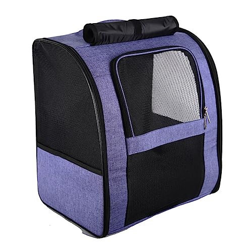 Tragbare Katze Welpe Tasche Outdoor Tragbare Haustiertasche Atmungsaktive Haustierbox Handfrei Welpen Katze Tragetasche Verstellbarer Gurt Rucksack für Haustier Camping Reisen für Welpen Mittlere von BtpOuy