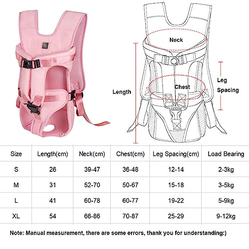 Tragbare Katze Welpe Tasche Polyester Hundetrage Rucksack Voll Geöffnet Haustier Sling Carrier Verstellbarer Vorderrucksack Welpentrage Carrier für Doggy Yorkie für Welpen Mittlere Katzen von BtpOuy