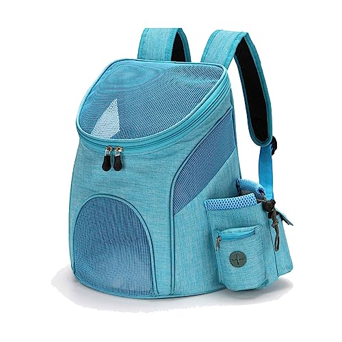 Tragbare Katze Welpe Tasche Tragbare Haustier Fronttasche Outdoor Haustier Reise Doppel Schulter Rucksack Atmungsaktiv Mesh Rucksack mit Sicherheitsreißverschlüssen für kleine Hunde für Welpen Mittlere Katzen von BtpOuy