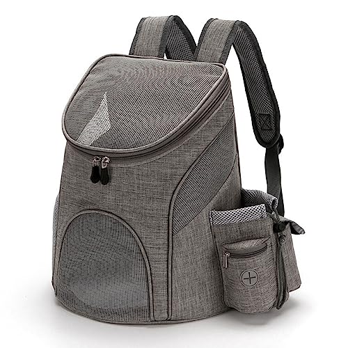 Tragbare Katze Welpe Tasche Tragbare Haustier Fronttasche Outdoor Haustier Reise Doppel Schulter Rucksack Atmungsaktiv Mesh Rucksack mit Sicherheitsreißverschlüssen für kleine Hunde für Welpen Mittlere Katzen von BtpOuy