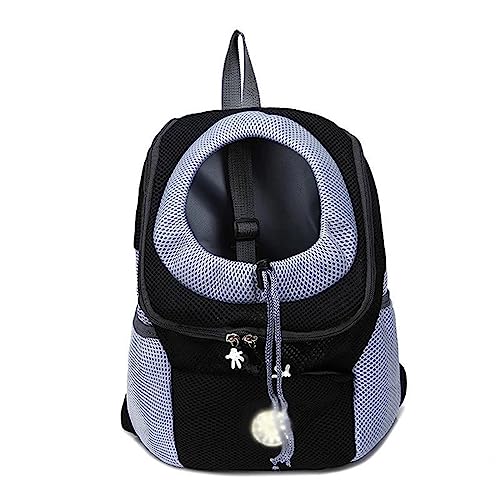 Tragbare Katze Welpe Tasche Tragbare Katze Doppel Schulter Tragetasche Atmungsaktiv Mesh Rucksack Hundetrage Kordelzug Design Reiserucksack für Kleine Hunde Hund für Welpen Mittlere Katzen von BtpOuy