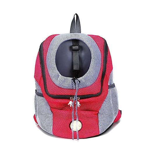 Tragbare Katze Welpe Tasche Tragbare Katze Doppel Schulter Tragetasche Atmungsaktiv Mesh Rucksack Hundetrage Kordelzug Design Reiserucksack für Kleine Hunde Hund für Welpen Mittlere Katzen von BtpOuy