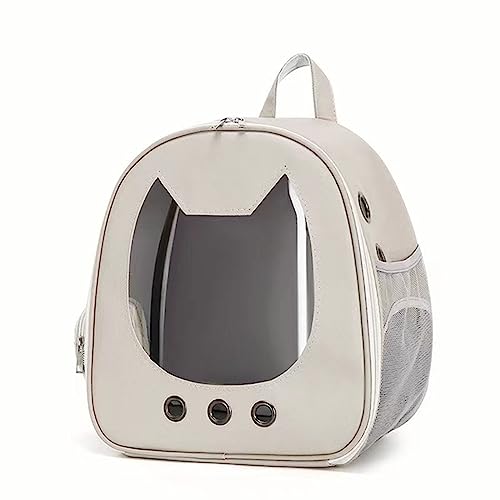 Tragbare Katze Welpe Tasche Transparent Katzengesicht Haustier Reise Träger Atmungsaktiv Katzentrage Rucksack Handfrei Welpen Katze Tragetasche für Welpen Mittelgroße Katzen für Welpen Mittlere Katzen von BtpOuy