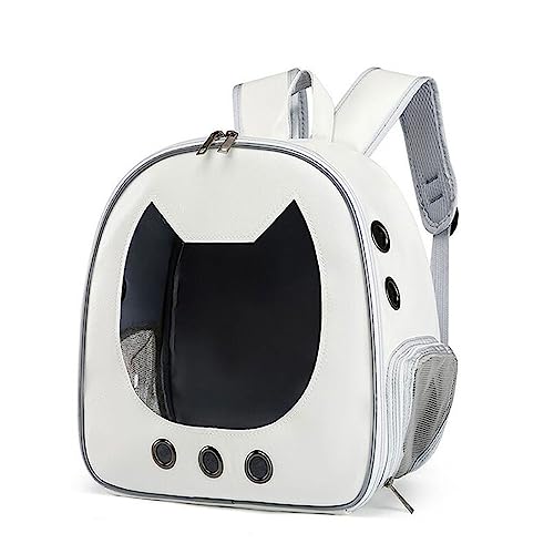 Tragbare Katze Welpe Tasche Transparent Katzengesicht Haustier Reise Träger Atmungsaktiv Katzentrage Rucksack Handfrei Welpen Katze Tragetasche für Welpen Mittelgroße Katzen für Welpen Mittlere Katzen von BtpOuy