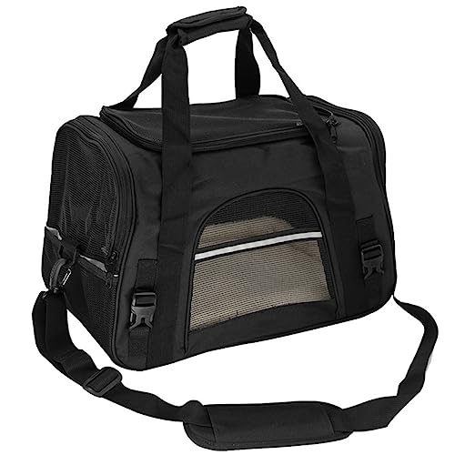 Tragbare Katze Welpen Tasche Haustier Weiche Seiten Träger Tasche Vierseitige Mesh Katze Sling Carrier Handtasche Crossbody Hundetasche für Haustier Outdoor Reise Tragetasche für Welpen Mittlere von BtpOuy