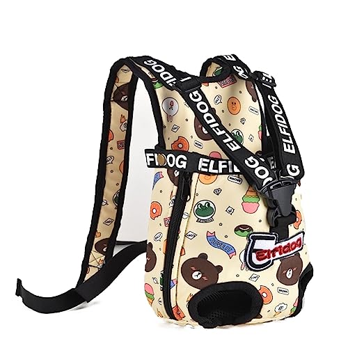 Tragbare Katzen-Welpentasche Nylon Haustier Rucksack Carrier Welpe Sling Carrier mit verstellbarem Gurt Atmungsaktives Mesh Front Rucksack für Haustier Outdoor Reisen für Welpen Mittlere Katzen von BtpOuy