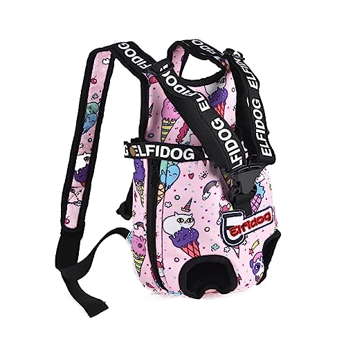 Tragbare Katzen-Welpentasche Nylon Haustier Rucksack Carrier Welpe Sling Carrier mit verstellbarem Gurt Atmungsaktives Mesh Front Rucksack für Haustier Outdoor Reisen für Welpen Mittlere Katzen von BtpOuy
