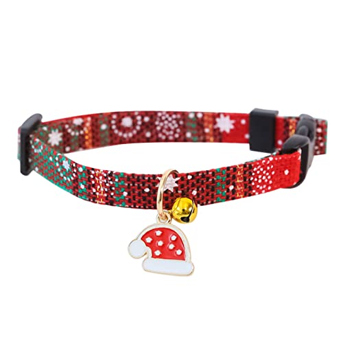 Btruely Weihnachten Hundehalsbänder Verstellbare Hundekatze Santa Claus Halsbänder mit Glocken für Kleine Mittelgroße Haustiere Welpen Kätzchen Kätzchen (D) von Btruely