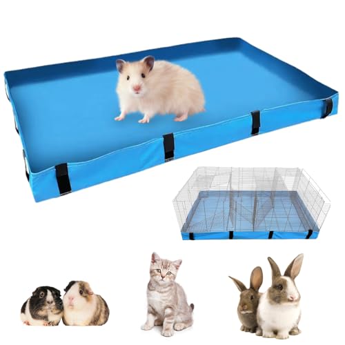 Meerschweinchenkäfig-Planenbasis, Meerschweinchen-Auskleidungskäfig für C & C Grids Habitat, Waschbarer Planenboden, Käfig-Einsatz für Kaninchen, Hamster, Igel, Frettchen (Kein Käfig) (Blau) von Btstil