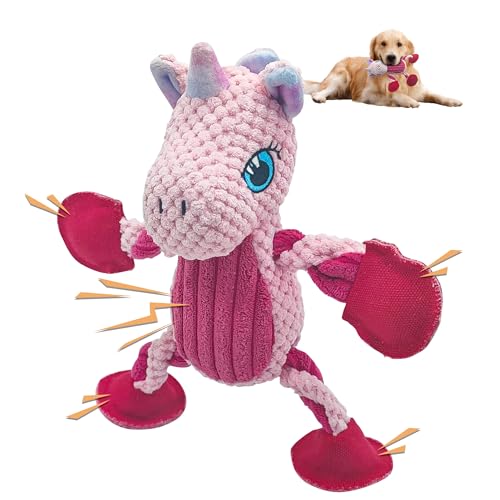 Quietschendes Hundespielzeug für große Rassen, groß, lustig, niedlich, interaktiv, mittelgroße und kleine Hunde, Plüschtiere, Welpenspielzeug – Einhorn Quietschendes Hundespielzeug für große Rassen, groß, lustig, niedlich, interaktiv, mittelgroße und kleine Hunde, Plüschtiere, Welpenspielzeug – Einhorn von Bttfere