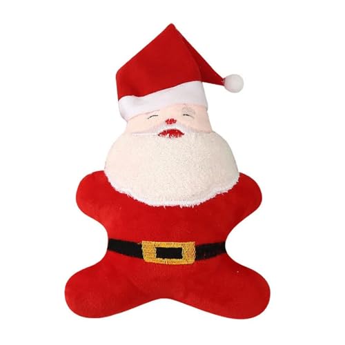 BuNiq Weihnachtshund -Kauen -Spielzeug Sound Bite Resistant Toy Bite Resistant Sound Toys Knochen Schneeflocken Weihnachtsbaum Molar Haustier von BuNiq