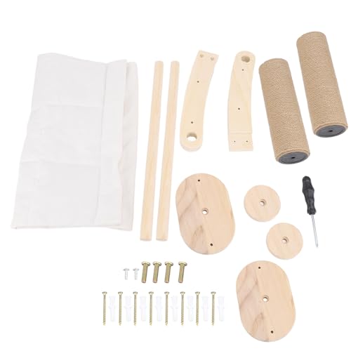 2 PCs Katzenwandstufen mit Hängematte, Wand montiertes, räumlich rettender Birkenholz -Katzen -Katze -Wandregale, Multi -Layer -Stallkatzerkletterleiter mit Kratzerkissen zum 2 PCs Katzenwandstufen mit Hängematte, Wand montiertes, räumlich rettender Birkenholz -Katzen -Katze -Wandregale, Multi -Layer -Stallkatzerkletterleiter mit Kratzerkissen zum von Buachois